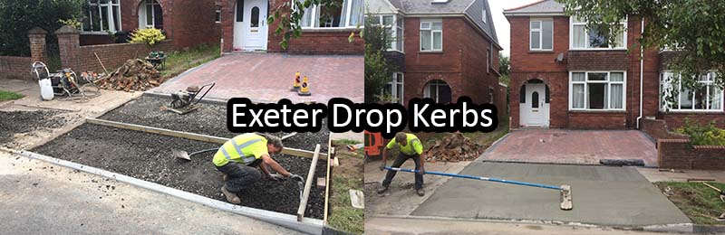 Exeter Drop Kerbs installing in Pinhoe Exeter 2
